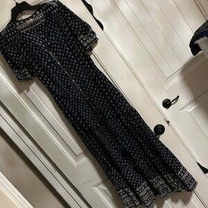 Faherty Midnight Blue and White Maxi Dress